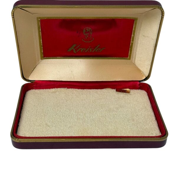 Vintage Kreisler Key Chain Box Red Retro Jewelry Display Packaging 3.5x5" - Picture 2 of 10